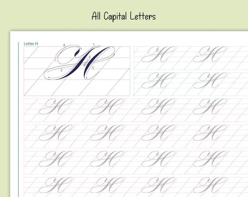 Guía de letras mayúsculas